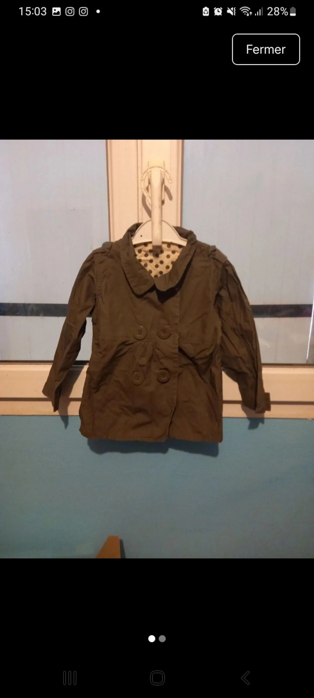 Veste mi saison fille 3 ans